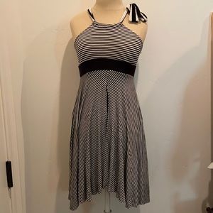 Pixie Girl for Chasing Fireflies Black and White Striped Dress